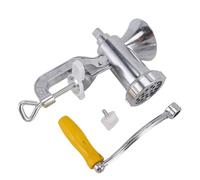 Kuuleyn Molinillo de carne manual, máquina de molienda de manivela, aleación de aluminio multifuncional para carne, verduras y frutas con base estable para el hogar, cocina,