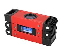 Kuuleyn Multi function Foldable Level, Magnetic Foldable Level 3 Sections Flexible Multi Angle Woodworking Measuring Tool (Red)