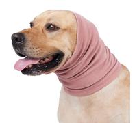 Kuuleyn New Rabbit Fur Style Pet Comfort Headband for Dogs,Dog Neck Wrap Soft Stretchy Calming Pet Snood Scarf for Anxiety Relief Thundering Noise (L)