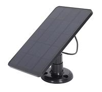 Kuuleyn Panel solar Kuuleyn, cargador solar de batería de 4 W, panel solar para cámara de seguridad con micro USB, fuente de alimentación continua para cámaras de seguridad, dispos (Negra)