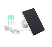 Kuuleyn Panel solar Kuuleyn, cargador solar de batería de 4 W, panel solar para cámara de seguridad con micro USB, fuente de alimentación continua para cámaras de seguridad, dispos (Blanca)