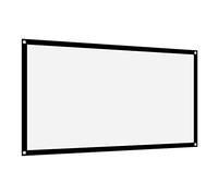 Kuuleyn Pantalla de proyector portátil de 40 Pulgadas, Cortina de proyección de poliéster Blanco sin Arrugas 16:9 con Ganchos para Colgar Cuerdas para Cine en casa en Interiores y (72 Pulgadas)