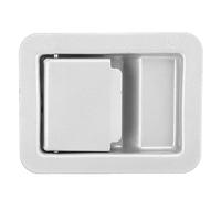 Kuuleyn Pestillo de manija de caja de herramientas para vehículos recreativos, pestillo de paleta de bloqueo, manija de caja de herramientas para plataforma de camión, kit de (Plata)