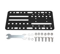 Kuuleyn Placa de soporte de escritorio para freno de mano USB, soporte universal de carreras Sim de acero inoxidable, diseño de orificios múltiples, herramientas incluidas para