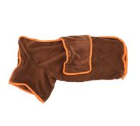 Kuuleyn Quick Dry Dog Bathrobe Pet Dog Cat Bathrobe Towel Dog Drying Coat Dog Bathrobe Towel Fast Drying Super Absorbent Pet Dog Cat Bath Robe Towel Soft Thick Brown (S Size)