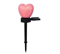 Kuuleyn Red Heart Stake Lights, Heart Shaped Pathway Light,Water proof Valentine's Day Solar Garden Lamp for Garden Lawn Decor (rosa)