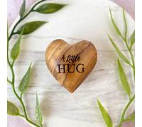 Kuuleyn Regalo de ficha de abrazo de bolsillo de madera, regalo del día de San Valentín, ficha de madera Un pequeño abrazo corazón I You Heart Aislamiento para sus seres queridos