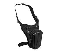 Kuuleyn Riñonera para Motocicleta, riñonera Ajustable para Muslo con Orificio para Auriculares, Bolsa Cruzada antisalpicaduras para Exteriores para Montar en Bicicleta,