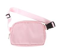 Kuuleyn Riñonera Unisex, riñonera Cruzada Unisex, Material de Nailon, Multifuncional, Elegante, Adecuada para Deportes al Aire y Correr (Rosa)