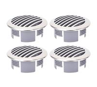 Kuuleyn Round Vent Louver Grille Cover, 4pcs Boats Airflow Vent Cover 3.5in 316 Stainless Steel High Polished Cap for Yachts RVs)81932SS-)