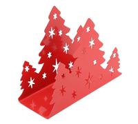 Kuuleyn Servilletero Árbol de Navidad, Toallero de Papel de Seda de Acero Inoxidable con Diseño navideño, Almacenamiento de Mesa Festivo para el hogar, Cocina, Restaurante (Roja)