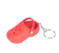 Kuuleyn Slipper Keychain, silicona mini lindo de bolsas de bolsas de escuela portátiles, decoración de mochila diseño duradero (Rojo)