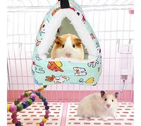 Kuuleyn Small Pet Winter Warm Nest,Hammock Cotton Nest,Green Winter Hamster Warm Hammock Hanging Bed House for Small Pets Squirrel Sugar Glider Rabbit Guinea Pig (S)