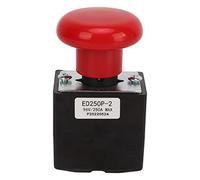 Kuuleyn Stop Push Button Switch, Emergency Stop Switch Metal Alloy Stop Button Replacement for Most Forklifts 96V 250A