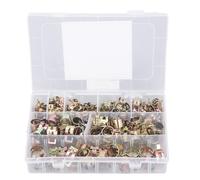 Kuuleyn Surtido de 160 abrazaderas de manguera con resorte, 8 tipos de abrazaderas de línea de de acero recubierto de zinc de 6 a 17 mm, clip de banda de resorte para a