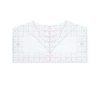 Kuuleyn T Shirt Ruler Guide Alignment Tool,Transparent Acrylic V Neck,Round Design Centering Tool Shirt Measurement for Heat Press Users Precise Centering Graduated Markings