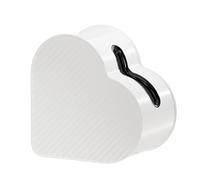 Kuuleyn Tissue Box Cover,Night Stand Organizer,Tissue Box Cover Heart Shaped Tissue Dispenser Holder for Home Living Room Coffee Table (White)