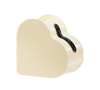 Kuuleyn Tissue Box Cover,Night Stand Organizer,Tissue Box Cover Heart Shaped Tissue Dispenser Holder for Home Living Room Coffee Table (Cream)