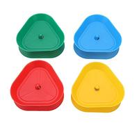 Kuuleyn Triangle Shaped Cards Playing Holder 4 Colors Round Edge Spring Design Poker Holder for Adults Children