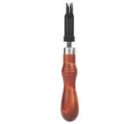 Kuuleyn V Type Push Groover,Leather Groover,Adjustable Wood Handle V Type Push Groover Leather Grooving Craft Gouge Tool