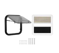 Kuuleyn Ventana Lateral de Empuje RV, Ventana RV con Cortina apagada de 75 ° Ángulo de Apertura H500 mm W500 mm Push out Ventana para una camioneta de Remolque RV