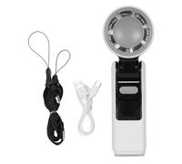 Kuuleyn Ventilador portátil Mini, ventilador de escritorio USB de 2 pulgadas de 2 pulgadas, ventilador portátil portátil Turbo Ventilado de alta velocidad 100 velocidades Pantalla (Blanco)