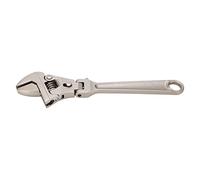 Kuuleyn Wide Jaw Wrench, Adjustable Cushion Grip Wrench, Adjustable Wrench Multi Functional Folding Rocker Ratchet Quick Machine Repair Tool for Water Electricity Bathroom (10 Inch)