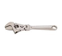 Kuuleyn Wide Jaw Wrench, Adjustable Cushion Grip Wrench, Adjustable Wrench Multi Functional Folding Rocker Ratchet Quick Machine Repair Tool for Water Electricity Bathroom (8 Inch)