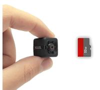 KUUS. C1 Mini Camara Espia 2,3 cm | Cámaras con Audio y Vídeo | Cámara Oculta con Tarjeta de Memoria 32GB | Micro Cámara Espía Sin WLAN Secreto Interior | Detección de Movimiento | Visión Nocturna