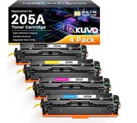 Kuva 205A Tóner Compatible para HP 205A CF530A CF531A CF532A CF533A Tóner para HP Color LaserJet Pro M154nw M154a, MFP M181fw M180n M180nw M180fw (Negro, Cian, Magenta, Amarillo)