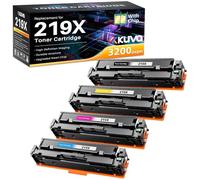 Kuva 219X Tóner con Chip Compatible con HP W2190X W2190A 219A para Color LaserJet Pro MFP 3302FDW 3302SDW 3302FDN 3302FDNG 3302FDWG 3302SDWG 3202DN 3202DW (4-Pack)