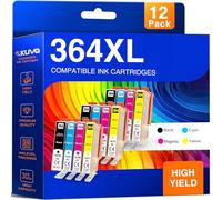Kuva 364XL Cartuchos de Tinta Compatibles para HP 364XL 364 XL para Photosmart 5520 6520 5510 6510 7510 7520 Deskjet 3070A 3520 Officejet 4620 4622 (3 Negro 3 Cian 3 Magenta 3 Amarillo)