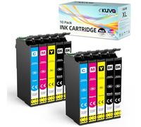 Kuva 405XL compatible con Epson 405 405XL para Workforce Pro WF-3820DWF WF-3825DWF WF-4820DWF WF-4825DWF WF-4830DTWF WF-7830DTWF WF-7835DTWF WF-7840DTWF WF-7840DTWF (paquete de 10)