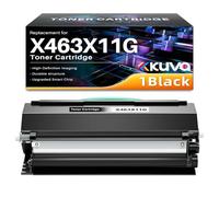 Kuva Cartuchos de tóner X463X11G X463 de reemplazo para X463 compatibles con Lexmark X463 X463DE X464 X464DE X466 X466DE X466DTE X466DWE (1 Negro)