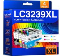 Kuva LC3239XL Cartuchos de Tóner Compatibles de Repuesto para LC-3239XL LC3239 BCMY para HL Series: HL-J6000DW HL-J6100DW / MFC Series: MFC-J5945DW MFC-J6945DWMFC-J6947DW (4 Paquetes)