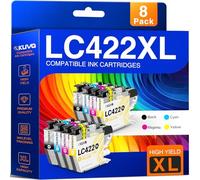 Kuva LC422XL Cartucho de Tinta Compatible con Brother LC422 LC-422XL | para Brother MFC-J5340DW MFC-J5345DW MFC-J5740DW MFC-J6540DW MFC-J6940DW (8 Paquetes)