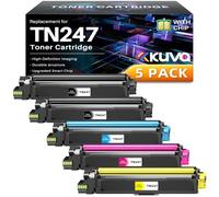 Kuva TN247 Tóner Compatible para Brother TN243CMYK TN-247 TN-243 para Brother MFC-L3750CDW DCP-L3550CDW MFC-L3750CDW HL-L3210CW MFC-L3770CDW HL-L3270CDW (2 Negro, 1 Cian, 1 Amarillo, 1 Magenta)