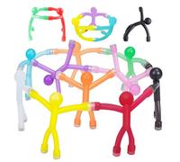 Kuvarix 10 Piezas Juguetes Magnéticos Mini Man, Imán Juguete de Goma Translúcido Coloridos Mini Hombre Imanes, Magnéticos Divertidos para Regalo Niños y Adultos Nevera Oficina Escuela Hogar