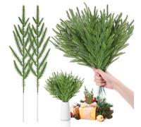 Kuvarix 30pcs Ramas de Pino Artificial de Navidad, Ramas Arbol de Navidad Plástico 37cm, Ra-mas de Abeto Artificiales Decorativas, Accesorios para Hacer Coronas, Jardín, Manualidades