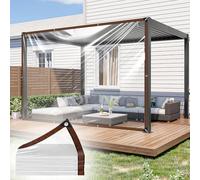 Kuvarix Lonas Impermeables Exterior con Ojales, 2 x 5m Lona Transparente Exterior, Plastico Invernadero Toldo Transparente para Plantas Jardines Camiones Cenadores Leña cenador, Camping