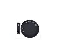 KUWAYO 1 Uds. Pegatinas de reparación de automóviles, elevador de vidrio, pegatinas de botón for interruptor de faro de coche, Kit de pegatinas apto for Volkswagen Touareg 2004-2009(SILVER)