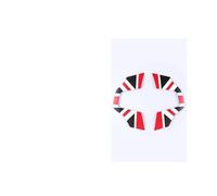KUWAYO 2 unids/set for Mini U25 J01 J05 F65 F66 F67 2024 2025, pegatina de marco de botón for volante de coche de cuero, accesorios for Mini coche(Black red jack)