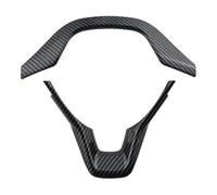 KUWAYO Embellecedor for volante de coche, cubierta de lentejuelas circulares, pegatina Interior for H0nda Accord 10th X 2018-2022 City 2020-2024(Black carbon)