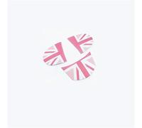 KUWAYO Etiqueta engomada de cuero del botón del Panel del volante del coche for MINI COOPER R55 R56 R57 R58 R59 R60 R61 Countryman(Pink jack,YELLOW)