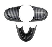 KUWAYO For B/M/W MINI Cooper F54 F55 F56 F57 F60 accesorios de coche ABS fibra de carbono cubierta del Panel del volante del coche embellecedor de lentejuelas(A)
