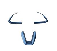 KUWAYO For Mazda 3 6 CX3 CX-3 CX-5 CX5 CX8 CX 9 Axela ATENZA 2017 2018 2019 3 uds embellecedor for volante de coche cubierta de lentejuelas pegatina(Blue)
