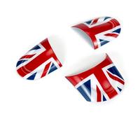 KUWAYO For MLNI COOPER R55 R56 R57 R58 R59 R60 R61 Countryman Panel de volante de coche botón pegatina cubierta pegatina caso(Union Jack,YELLOW)