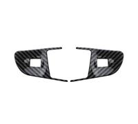 KUWAYO For Peugeot 408 2014-2019, cubierta decorativa interior cromada for volante de coche, embellecedor de inserción, decoración con lentejuelas(Carbon black 2 pcs)