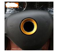 KUWAYO For Volkswagen Golf 4 5 Golf4 Golf5 Polo Jetta Mk6 logotipo del volante del coche pegatina embellecedora circular accesorios Tiguan Passat(Gold)