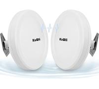 KuWFi 5KM Puente inalámbrico WiFi Exterior Ethernet, 5.8G 900Mpbs Puente WiFi Punto a Punto al Aire Libre, IP65 Puente WiFi Exterior Gigabit Remoto Puerto LAN de 1000Mbps, Adaptador PoE de 24V